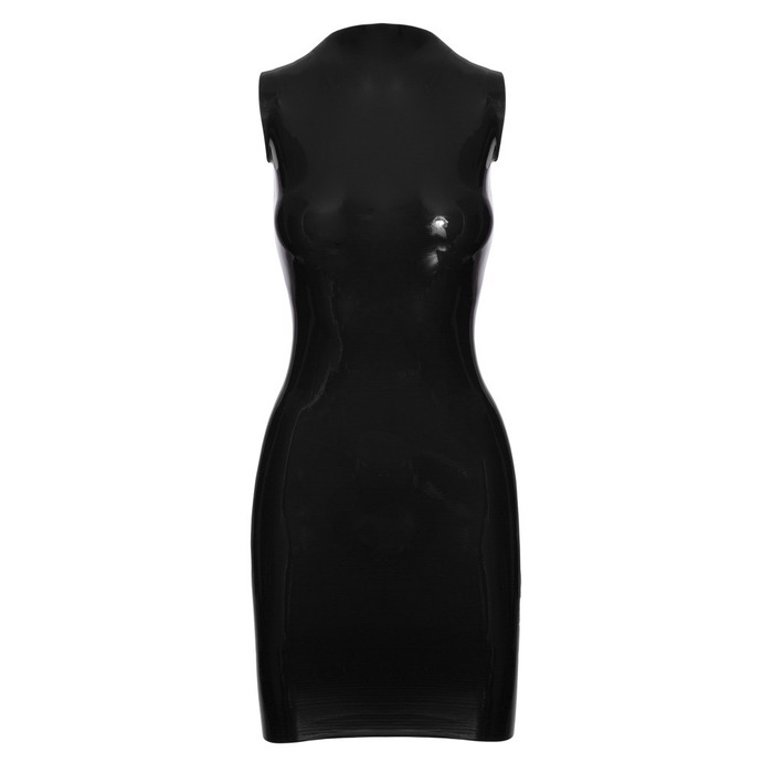 Платье латексное без рукавов LateX черное, XXL