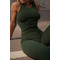 МАЙКА Nebbia ORGANIC COTTON RIBBED TANK TOP DARK GREEN 414
