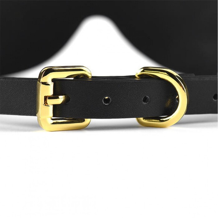 Маска на глаза Blindfold UPKO c итальянской кожи, черная