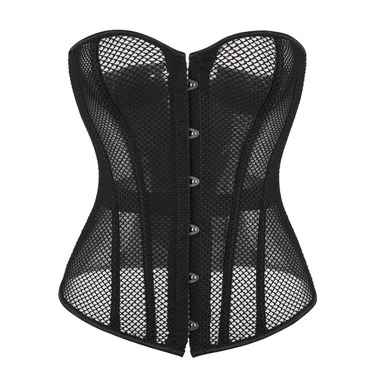 Корсет із сітки Star Night Grid Corset з гачками та шнурівкою, чорний, L (без коробки)