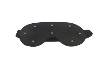 Маска на глаза кожа с заклепками, Black