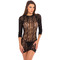 Платье Rene Rofe Lingerie, с геометрическим узором, черное, S/M