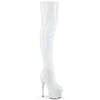 Сапоги Bejeweled-3000-7, каблук 7 дюймов, эластичные, 2 3/4 дюйма, с армейским ремешком, боковая молния, белые