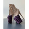 Захисти для Платформи Взуття Animal Print для Pole Dance Heels Захист та Стиль - фіолетовий леопард