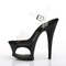 Босоніжки Pleaser Moon-708 *7 дюймів на підборах, 2 3/4 дюйма з вирізом PF з ремінцем на щиколотці, прозорі/чорні