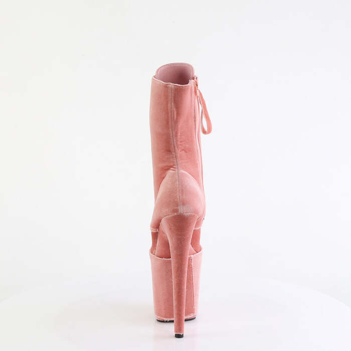 Чоботи Flamingo-1045VEL *8-дюймовий каблук, 4-дюймові оксамитові черевики до щиколотки з PF, рум'яні