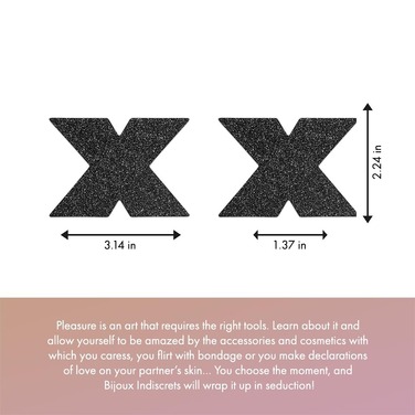 Пестиси у вигляді хрестів Bijoux Indiscrets, чорні