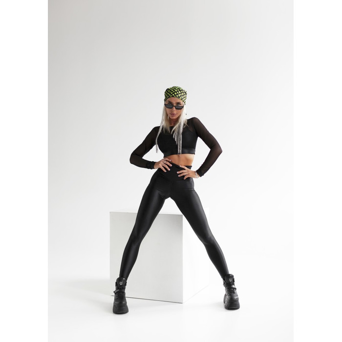 Легінси BLACK LEGGINGS WITH DETAIL ON THE BACK