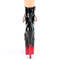 Чоботи Pleaser Flamingo-1020BR-H на підборах 8 дюймів, двоколірні черевики на шнурівці 4 дюйми PF, блискавка збоку, чорні/червоні