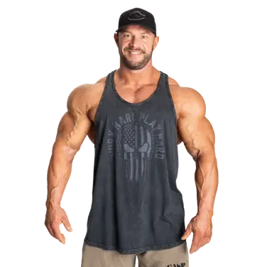 Майка GASP Skull T-Back 220991 Washed Black