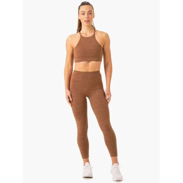 Топ Transform Reversible Sports Crop - Chocolate Zebra