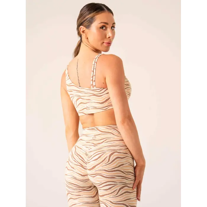 Топ Ryderwear Unstoppable One Shoulder Sports Bra - Vanilla Zebra