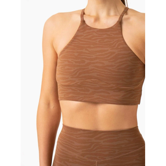 Топ Transform Reversible Sports Crop - Chocolate Zebra