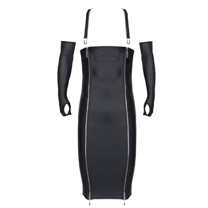 Комплект мужской для кросс-дрессинга Regnes Fetish Planet платье с бретельками и перчатки с молниями