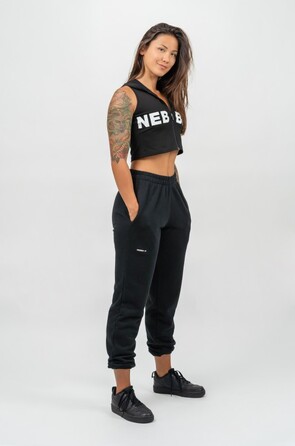 Топ Nebbia Sleeveless Zip-Up Hoodie Muscle Mommy Black 258