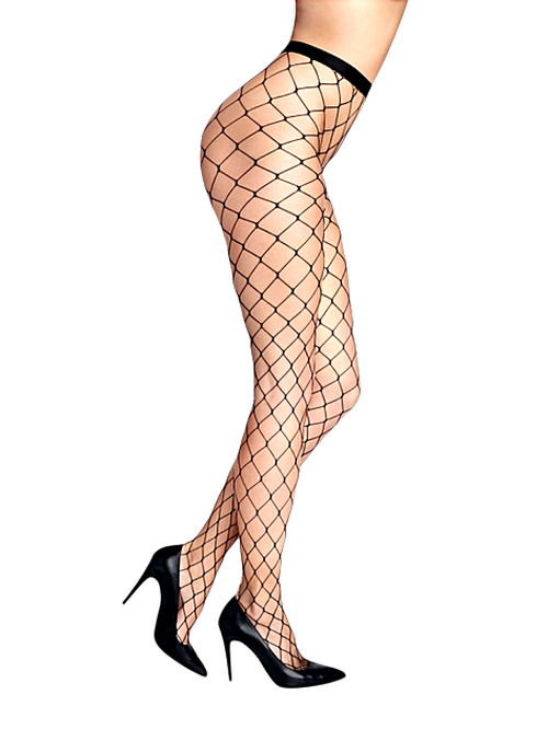 Сексуальные колготы в крупную сетку Sunspice черные, O/S
