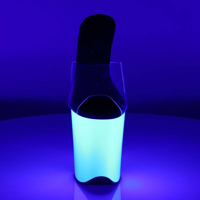 Шльопанці Flamingo-801UV, каблук 8 дюймів, шльопанці PF 4 дюйми, прозорі/білі