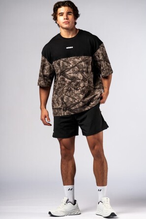 Футболка Nebbia Oversized Tee POWER Light Brown Camo 898