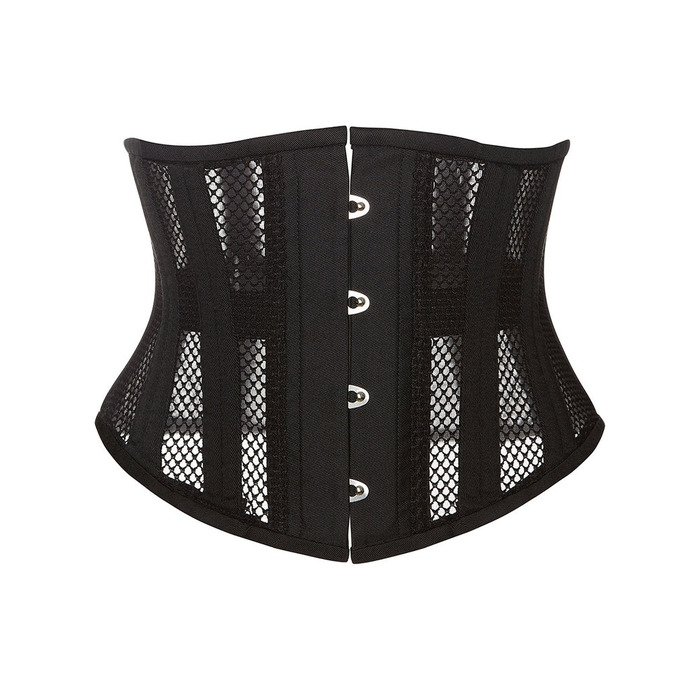Корсет из сетки Star Night Steel Bones Grid Corsets с крючками и шнуровкой, черный, XL (без коробки)