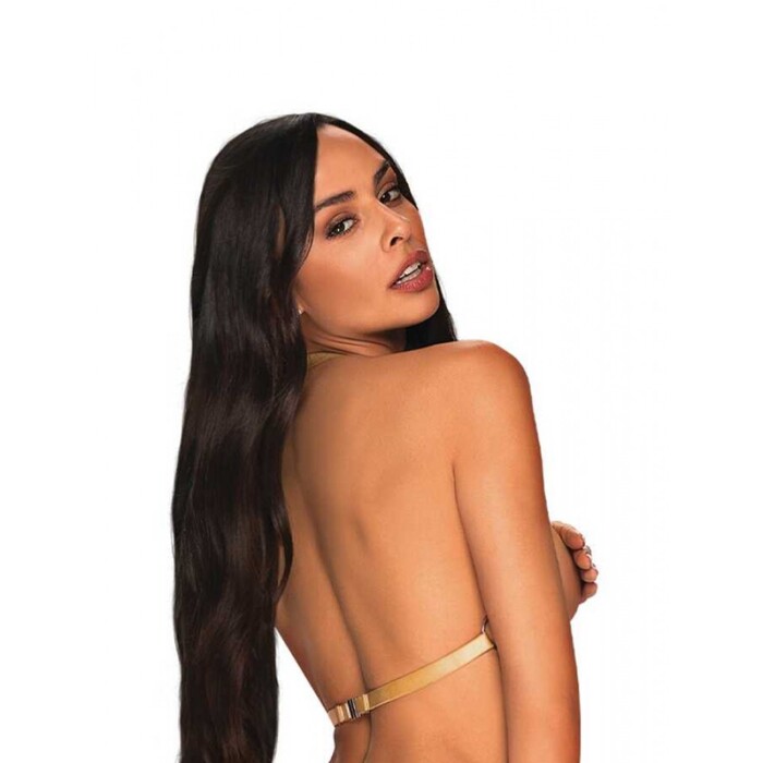 Бюстгальтер-портупея Obsessive A765 S/M/L Золотой