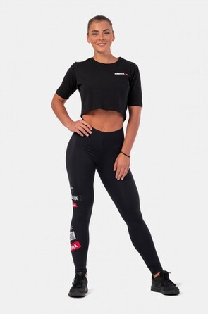 Топ Minimalist Logo NEBBIA crop top 600 Black