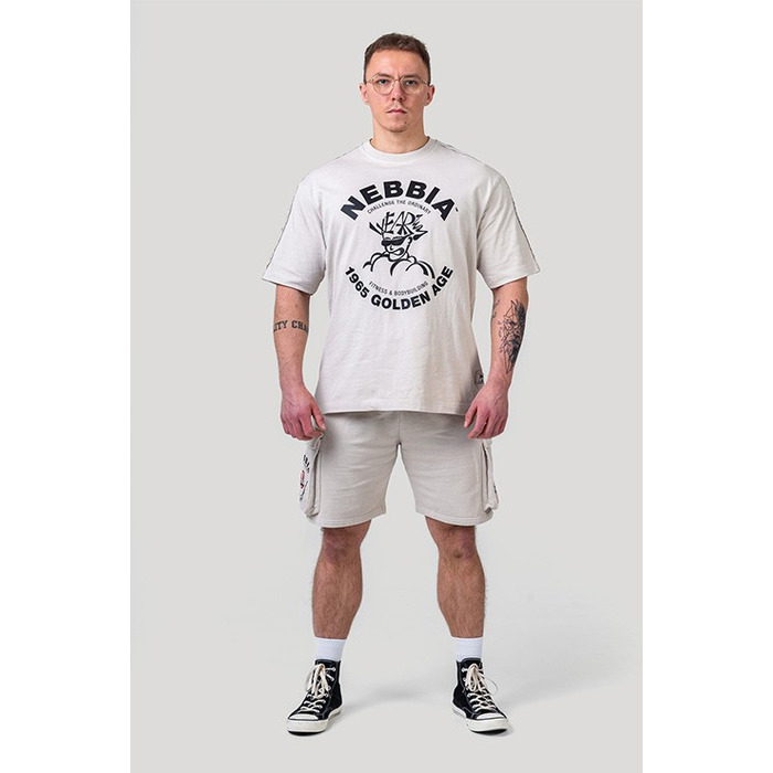 Футболка Nebbia Washed Oversized T-Shirt GOLDEN AGE Light Grey 790