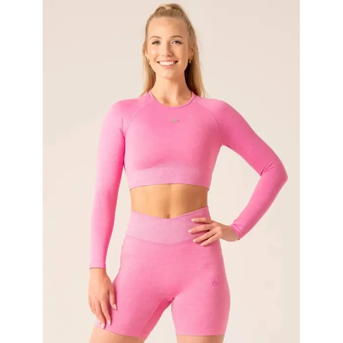 Топ Ryderwear Focus Seamless Long Sleeve Top - Hot Pink Marl