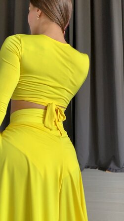 FLY CULOTTES — Повітряні Кюлоти Для Pole Dance, Contemporary Та Сценічних Виступів - жовтий