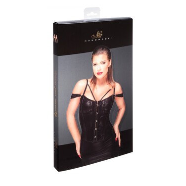 Корсет с гипюром F159 Noir Handmade M