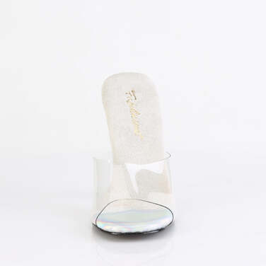 Шлепанцы Gala-01DSP с каблуком 4 1/2 дюйма и RS, прозрачные/серебристые AB RS