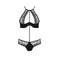 Комплект білизни з ажурними вставками SCARLET BIKINI black S/M - Passion