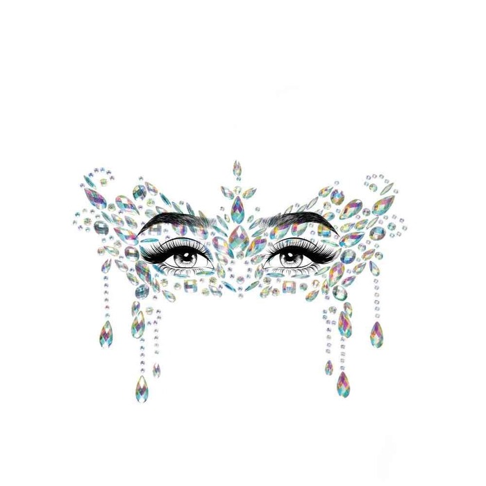 Наклейки для лица Diamond Sticker Masquerade White Leg Avenue
