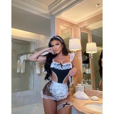 Сексуальний костюм покоївки Leg Avenue, S/M, 4 предмети, чорно-білий