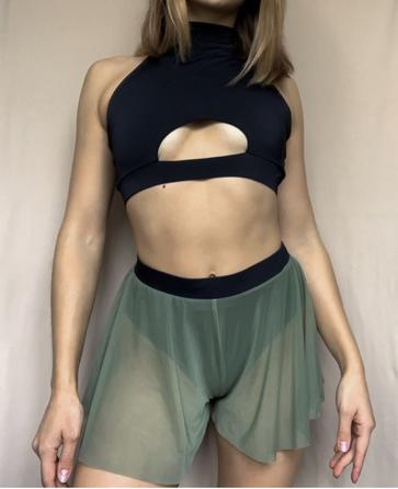 HALTER top Black matte biflex_ чорний матовий біфлекс