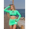 ТОП GREEN TOP LONG SLEEVE AND ELASTICWAISTBAND