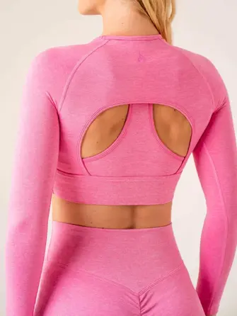Топ Ryderwear Focus Seamless Long Sleeve Top - Hot Pink Marl