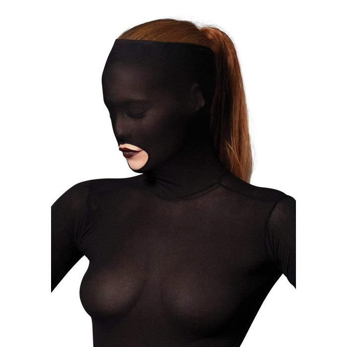 Сексуальне боді для БДСМ із заплющеними очима Leg Avenue чорне, O/S