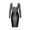 Плаття, F295 Noir Handmade Euphoria з мереживним верхом, вінілове, чорне, розмір M