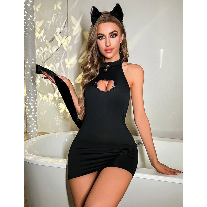 Сексуальний костюм Кішечки Star Night, чорний (без коробки)