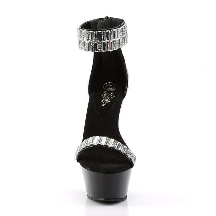Босоножки Kiss-269RS, каблук 6 дюймов, манжета на щиколотке 1 3/4 дюйма, босоножкии с PF-застежкой, молния сзади, черные