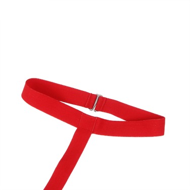 Чоловічі труси з портупеєю та чокером Star Night червоний-чорний, L