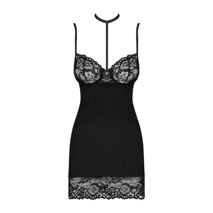 Сорочка Obsessive Raquelia chemise & thong S/M
