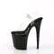 Босоніжки Pleaser Flamingo-808CRS-2 на підборах 8 дюймів, босоніжки з ремінцем на щиколотці 4 дюйми, прозорі/чорні