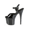 Босоніжки Pleaser Esteem-709 на підборах 7 дюймів, босоніжки з ремінцем на щиколотці 3 дюйми, чорні