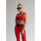ЛЕГІНСИ RED EYELET LACE UP LEGGINGS