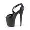 Босоніжки Pleaser Flamingo-821 *8 дюймів на підборах, 4 дюйми з відкритим носком PF, чорні, з веганської шкіри/чорні