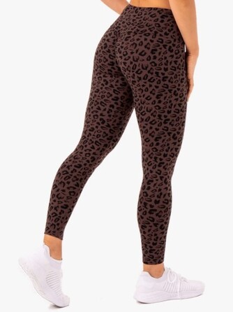 Леггинсы Ryderwear Adapt High Waisted Scrunch Leggings - Chocolate Leopard