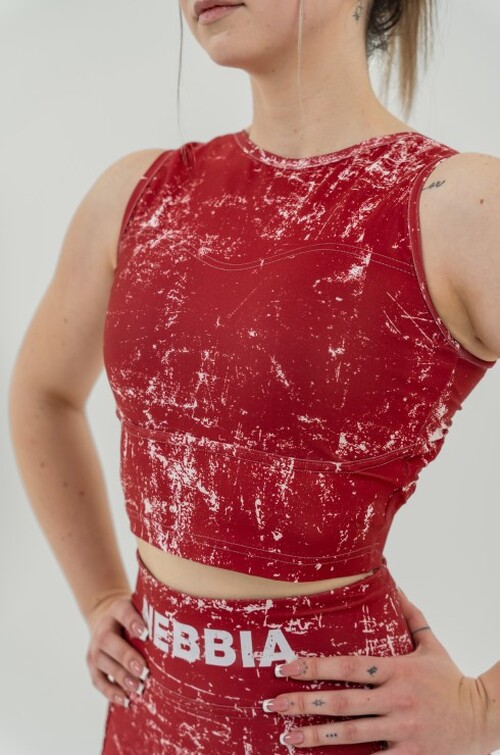 Топ Nebbia Crop tank top ROUGH GIRL Red 617