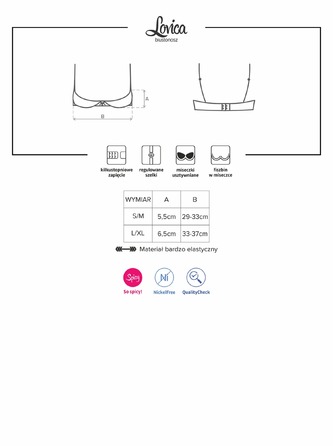 Бюстгальтер открытый Obsessive Lovica L/XL, красный