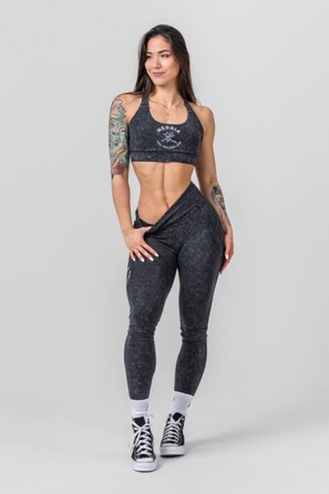 Топ Nebbia Washed Medium-Support Sports Bra GOLDEN AGE Black 778